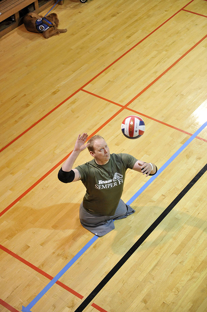 'Wounded Warriors' Compete in Volleyball at the Pentagon
